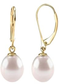 TTPSRY Ohrringe Damen Perlen Hängend Tropfen Elegant Statement Quaste Ohrringe 14K/18K Vergoldet Perlenohrringe Anhänger Hochzeit Schmuck Zubehör Geschenke für Frauen Mädchen (Gold B)