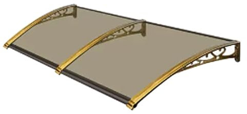 Tettoia impermeabile per porta di casa all'aperto, copertura per tende da sole per finestre domestiche, protezione solare fissa nel cortile, profondità 60/80/100/120 cm, resistente ai raggi UV,
