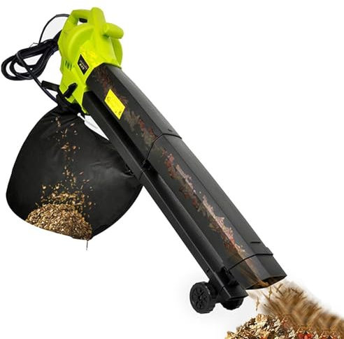 Soplador de hojas de jardín, soplador y aspirador de hojas inalámbrico de 3000 W, miniaspirador de hojas inalámbrico liviano de 150 CFM, sopladores eléctricos de mano para recolección de hojas de ja