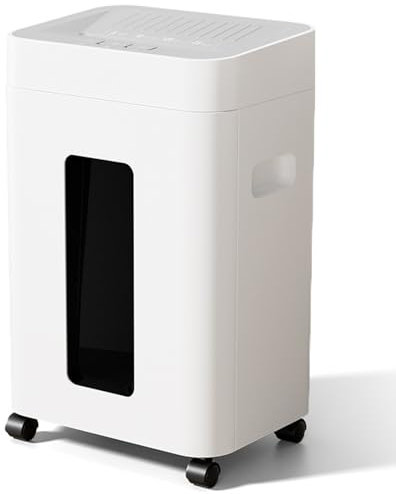 8-sheet Cut Paper Shredder Heavy Duty for Home Office Use, Automatic Sensing Shredded Paper Machine with 23L Pull Out Bin, One-touch Paper Return, 2 * 12mm Shredding Effect