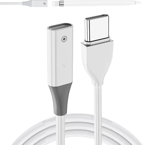 Câble de charge adaptateur pour Apple Pencil 1 vers USB C, ne prend pas en charge le couplage Bluetooth, adaptateur de charge pour iPencil 1st Gen, adaptateur pour Apple Pen, chargeur pour iPencil