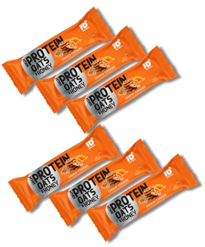 ID Bars Choco Cookies oat protein bar no added sugar oats honey 6x70g | ID Bars Choco Cookies oat protein bar with oats & honey, no added sugar, tasty and practical snack for everyday energy