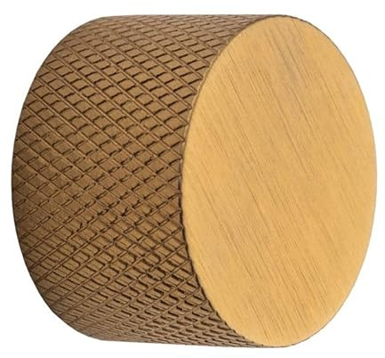 KOOPLES HARDWARE Knurled Dimmer Knob Only Solid Metal Textured Replacement Control Cap Modern Decorative Light Switch Upgrade (Satin Brass)