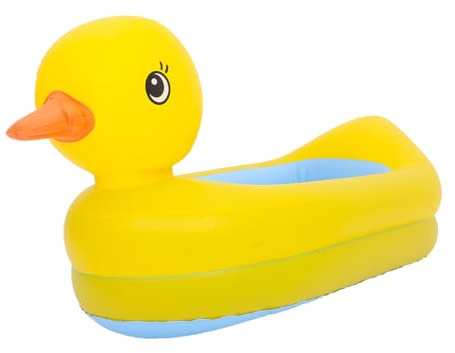 Toddmomy Aufblasbare Babybadewanne aus Pvc mit Stabilen Badekomfort für Neugeborene und Kleinkinder Tragbar und Einfach zu Reinigen für Zuhause und Unterwegs