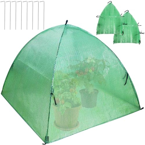 Campane per Piante da Giardino,Teli protettivi per piante, 2 pezzi 56 cm x 56 cm di protezione da giardino antigelo Copertura pianta antigelo per piantine, uccelli e barriere di roditori