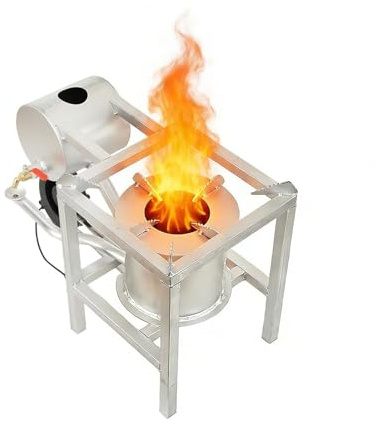 Waste Oil Burner & Heater DC 12V Waste Oil Stove Outdoor Hot Cooking Efficient Heating Furnace Burning Tool for Garage, Workshops, Warehouses