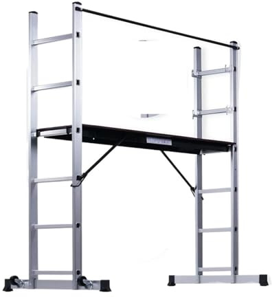 Plataforma móvil para andamios Andamio de trabajo plegable alta resistencia, plataforma y escalera aluminio for uso en exteriores e interiores