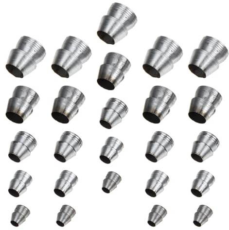 PRETYZOOM Set 25 Pezzi Cunei Spaccaroccia in Ferro Rotondi Portatili, Accessori per Martello Forma Tonda per Prevenire L’allentamento del Manico