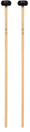 Bffcnl 2 Glockenspiel Mallet Percussion Sticks Professionelle Gummikopf Marimba Schlägel Glockenspiel Sticks für Marimba Chime, Schwarz