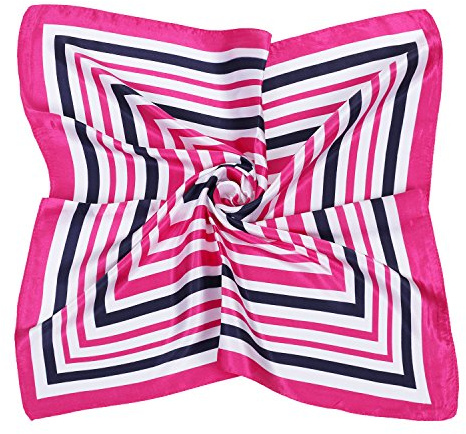 PB-SOAR Damen Glänzend Halstuch Bandana Schal Kopftuch Nickituch 58 x 58cm (Muster 9)