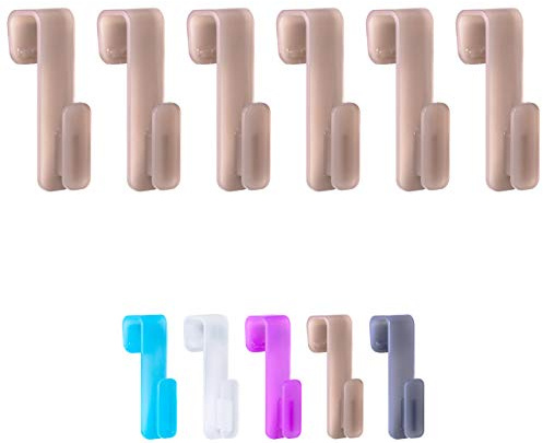 Wellgro 6 ganci per termosifoni, Made in Germany, ganci per asciugamano, ganci per termosifoni, colore a scelta, colore marrone