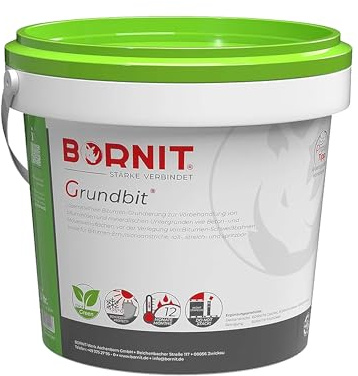 BORNIT Grundbit Grundierung Primer Bitumen Voranstrich [QNG-Konform] 5L | Innen Außen lösemittelfrei Haus Carport Vordach Balkon Tiefengrund Dachpappe Haftgrund Bitumen Dichtmasse Garage Gartenhaus