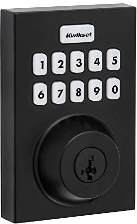 Kwikset Home Connect 620 Keypad Connected Smart Lock with Z-Wave Technology Featuring SmartKey Security in Matte Black