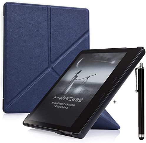 CCOO Cross Stripe Hülle für Kindle Oasis (10. Generation, 2019 Modell und 9. Generation, 2017 Modell) - Schlanke Origami Fold Stand Schutzhülle mit Auto Wake/Sleep