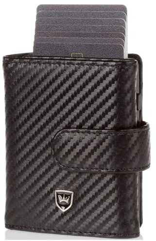 Kronenschein® Geldbörse Herren Leder mit RFID Schutz I POP-UP Echtleder Portemonnaie groß I Geldbeutel für Männer I Brieftasche Wallet I Portmonee Damen Nappa Leder