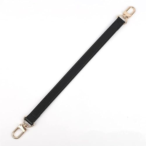 Damen Kurz Taschengurt,38cm PU Leder Trageriemen Tragegurt Taschengriff mit Karabinerhaken Taschenhenkel Schulterriemen Schultergurt Ersatz Geldbörse Riemen für Damen Taschen Handtaschen,Schwarz