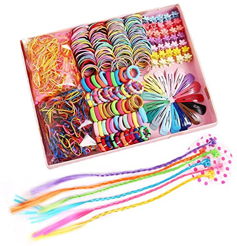 Scettar 786-teiliges Mädchenset: Haargummis, Haarspangen & mehr