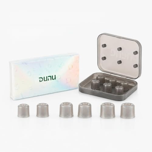 HiFiGo Dunu S&S Embouts pour écouteurs sans Fil/filaires Da Vinci, Explorer, Titan S2, Embouts pour écouteurs sans Fil/filaires (S/M/L (1 Paire de Chaque Taille)