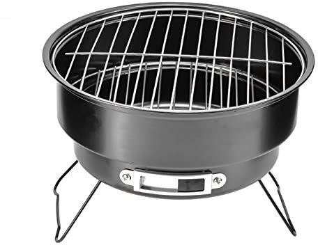 Gasgrill Runde Holzkohle Edelstahl Antihaft-Grillschale Grill Tragbarer Holzkohleofen Outdoor Camping Zubehör