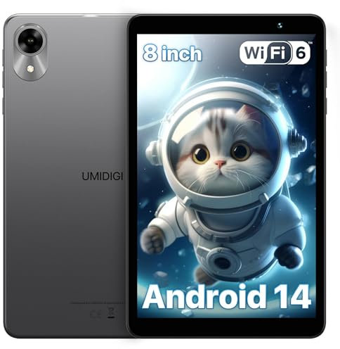 UMIDIGI Android 14 Mini Tablet Portable,5G-WiFi 6 Tablet 8 inch android,7GB+32GB(1TB TF) Quad-Core 2.0GHz, HD 1280 * 800 IPS Dispaly,G1 Tab Mini Pad,Small Tabet lite/5000mAh/Dual Cam/BT/OTG/GMS/Gray