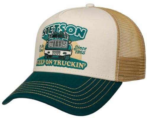 Stetson Keep On Trucking Trucker Cap Meshcap Herren Frühling Sommer dunkelgrün One Size Small