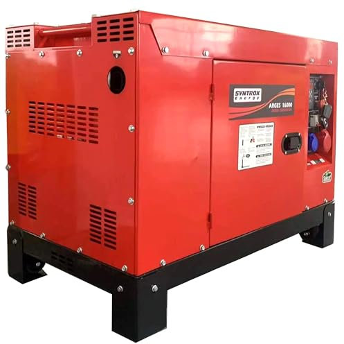 Syntrox Energy 12,0 KW Diesel Notstrom Aggregat Generator Stromerzeuger Arges, Notstromaggregat, Dieselmotor, Leistungsstark, mit Fernbedienung, für den Dauereinsatz