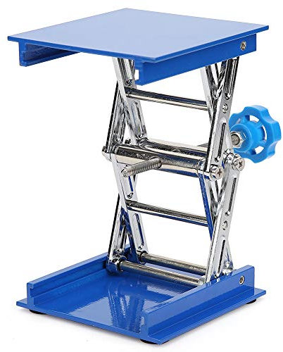 Scheren Schere 15 × 11 × 5 100 100mm Blau Galvani Sierter Aluminium-Hebebühne-Ständer-Scheren Heber, Arbeits Sparender Arm