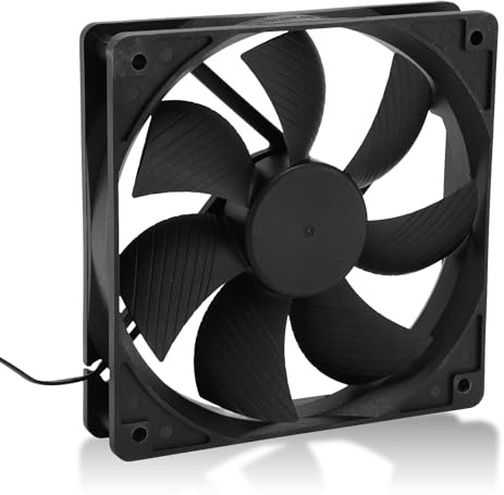 PC Fan, 120mm Fan, 2Pin 3000Rpm PC Case Fan for Computer Cases Cooling, 120x120x25mm PWM PC Case Cooler Fan for Desktop (Black)