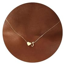 TINGN Gold Herz Kette mit Buchstaben für Frauen Mädchen - 14K Vergoldet Buchstaben A-Z Herz Anhänger Schmuck Personalisierte Geburtstagsgeschenk Geschenke für Kinder Frauen Teenager Mädchen Freundin
