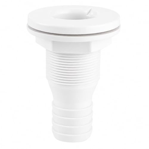 1‑1/4 Thru Hull Fitting in Plastica Bianca Connettore Thru‑Hull per Tubo di Sfiato Ricambio Sicuro per Impianti Idraulici Marini Accessorio Barca