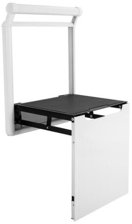 Weiß Duschsitz Klappbar, Wandmontage Duschklappsitz Klappsitz Duschhocker-Hocker Duschstuhl, für Badezimmern Duschräumen Fluren