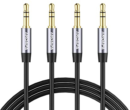 ANDAPA 3.5mm Hörlursförlängningskabel (3M) - Kompatibel med iPhone, iPad, Surfplattor & Smartphones