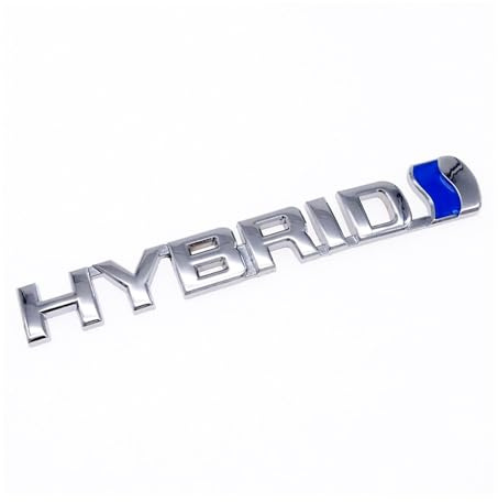 JiuRui Adesivi Fai da Te 1 pz. Adesivi con Logo 3D Hybrid per rifacimento di Stemmi in Metallo(Silver)