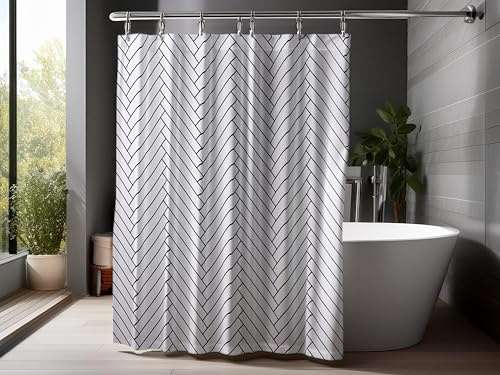 GRANA HOME Hochwertiger Duschvorhang mit Seidenoptik – Wasserdicht, Schimmelresistent & Waschbar - Duschvorhang mit Edelstahlringen - In 3 Größen erhältlich: 200x200 cm