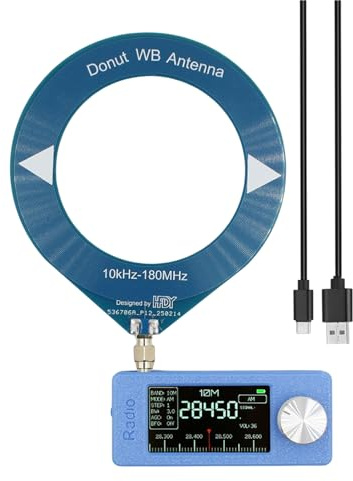 All Band Radio Receiver, Ham Radio Receiver, SW Radios with All Bands, 1.9 Inch IPS Screen with Antenna, HD Display, Compact for Travel Home Outdoor