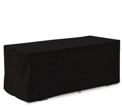 123 x 62 x 55 cm - 210D - Revêtement argenté - Oxford - Coffre de jardin | Housse de protection pour boîtes de rangement - Bâche de protection résistante aux intempéries