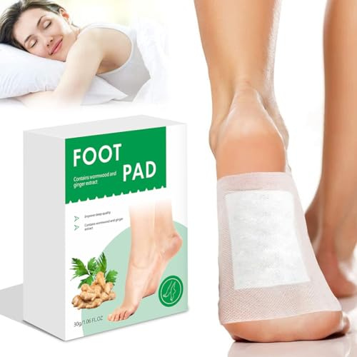 GXGM Cerotti Detox Piedi 20 Pezzi – Cerotti Disintossicanti Piedi con Zenzero e Assenzio, Naturali, Migliorano il Sonno, Alleviano Stress e Stanchezza, Rimuovono Tossine, Relax Notturno