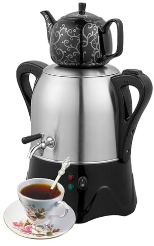GZPKJ Macchina Elettrica per caffè Turco, Caffettiera Elettrica, Teiera in Ceramica (1L) E Bollitore (3L), con Funzione di Mantenimento in Caldo, Uso in Campeggio | per Moka, Cappuccini,caffellatte