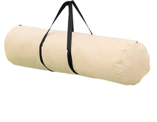 Bulevisiter Large Tent Storage Bag for Camping and Hiking, Waterproof Oxford Cloth Canopy Bag, Spacious Outdoor Gear Organizer with Reinforced Handle,(Beige 29 * 120cm)