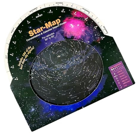 Maxtonser Mappa rotante della mappa stellare adatta per gli appassionati di astronomia, scuole, club scientifici, osservazione delle stelle e scoperta del pianeta