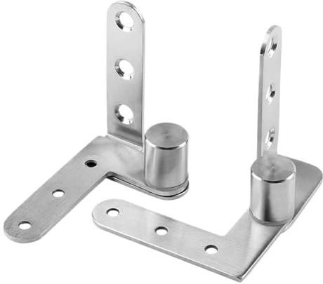 Herrajes para puertas secretas - Bisagra pivotante de acero inoxidable de 2 piezas | Accesorios de eje de rotación de 270 grados, Hardware de estantería, posicionamiento de rodamiento de puerta adecua