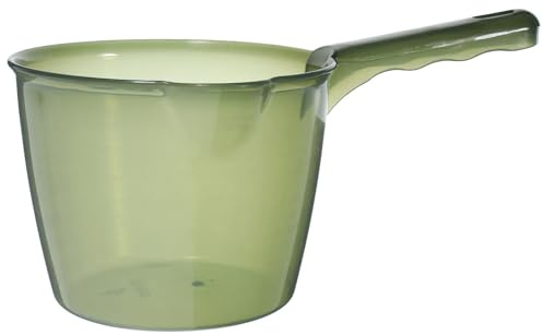 OSALADI Mestolo di Plastica Trasparente Spesso Manico lungo Ergonomico, Paletta per Acqua da Cucina e Bagno, Utensile Multiuso per Annaffiare Piante e Uso Domestico