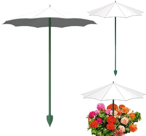 3 unidades de paraguas para plantas al aire libre, protección de plantas, paraguas protector solar ajustable con estaca para jardín, terraza, balcón, cama y maceta