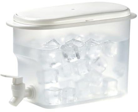 Contenedor de agua – Dispensador de bebidas con grifo, recipiente de enfriamiento individual para café, té, leche, y limonada, jarra de servir resistente para camping, hogar y eventos, accesorio