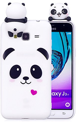 ZCRO Hülle für Samsung Galaxy J3 2016 / J3 2015, Silikon Handyhülle Case Schutzhülle Silikonhülle TPU Hüllen Weich Gummi mit Muster Schöne Ultra Dünn Bumper Case Cover für Samsung Galaxy J3 2016/J320