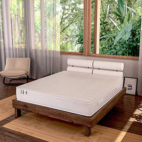 Baldiflex Emporio Doppelbettmatratze aus Memory Amazonia SuperTop, 180 x 200 cm, Höhe 30 cm, Tragkraft in verschiedenen Zonen, ergonomisch, milbendicht, atmungsaktiv