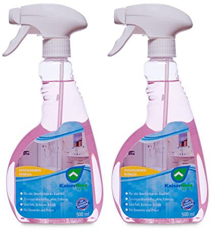 KaiserRein Bio Duschkabinenreiniger mit Lotuseffekt/Abperleffekt 2 x 500ml für die einfache Reinigung ohne nachwischen streifen freies abtrocknen
