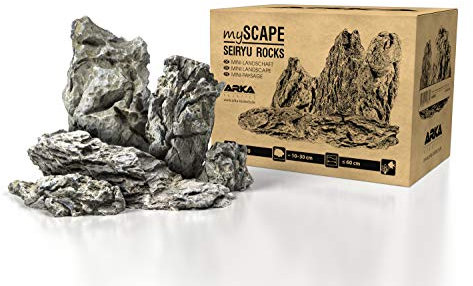 ARKA Aquatics - myScape-Rocks Seiryu | Natur akvariestenar. Dekorativa stenar för sötvatten akvarium och terrarium. Perfekt att plantera. För unika aquascapes.| Innehåll: 5 kg