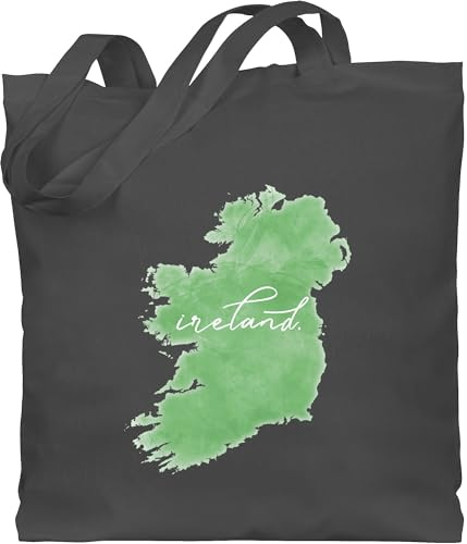 Shirtracer - Baumwolltasche - Anlass Mode Kinder Event Kids - Ireland Irland Aquarell Lettering