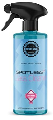 Infinity Wax Spotless Plus SiO₂ Glass Cleaner 500ml Streak-Free, Hydrophobic Protection, Anti-Fog Interior & Exterior Car Glass Spray, Removes Water Spots & Etching Easy to Use